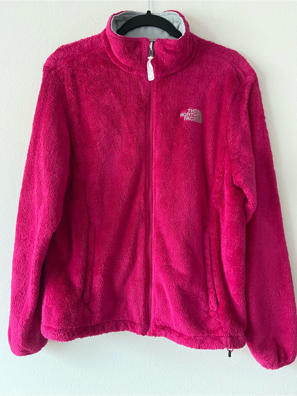 The North Face | Pink Fuzzy Fleece Full Zip Jacket Size L